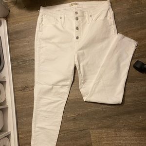 White high waisted madewell jeans